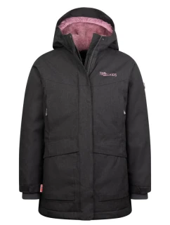 Trollkids Dievčenská nepremokavá zateplená bunda Oslo Coat PRO pre dievčatá sivá (456-609)