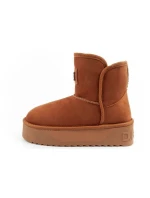 D.Franklin dámske snehové topánky zimné módne kožušinové zateplené topánky hnedé dámske