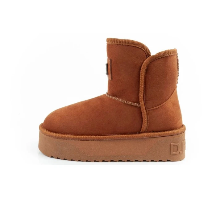 D.Franklin dámske snehové topánky zimné módne kožušinové zateplené topánky hnedé dámske
