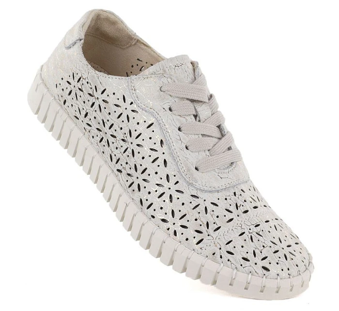 Dámske zlaté ažurové topánky Potocki JE19437