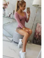 model 18746060 body s potiskem pistole tmavě růžové - K-Fashion