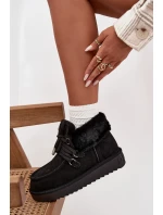 D.Franklin dámske snežnice z prírodného semišu - čierne D.Franklin dámske snežnice z prírodného semišu - čierne