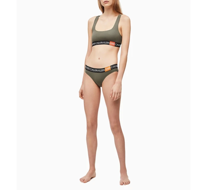 Športová podprsenka QF5577E-7GV khaki - Calvin Klein Športová podprsenka QF5577E-7GV khaki - Calvin Klein