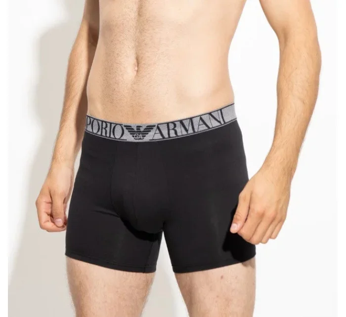 Pánske boxerky 2 pack 111912 2F720 08649 sivá/čierna - Emporio Armani Pánske boxerky 2 pack 111912 2F720 08649 sivá/čierna - Emporio Armani