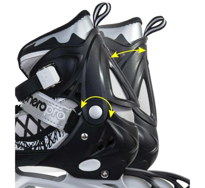 INLINE KORČULE-KORČULE NA KOLIESKOVÉ KORČULE 4V1 ENERO PRO LED 38-41 ŠEDÁ