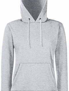 Classic LadyFit Hooded Sweat Dámská mikina s kapucí model 22536334 heather grey - Fruit of the Loom