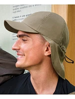 6 panelová kšiltovka s ochranou krku khaki model 22479259 - Atlantis Headwear