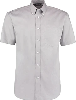 Kustom Kit KK 109 (13,5–18) Košeľa Oxford s krátkym rukávom 43.0109 striebornosivá
