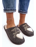 Dámské klasické pantofle s šedé model 21641348 - Boto Dámské klasické pantofle s šedé model 21641348 - Boto