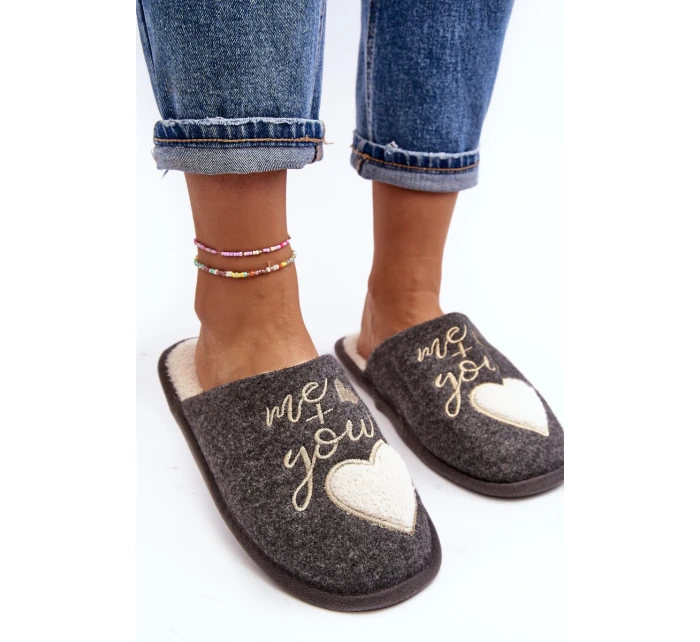 Dámské klasické pantofle s šedé model 21641348 - Boto Dámské klasické pantofle s šedé model 21641348 - Boto