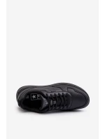 Lehké pánské tenisky na platformě z ekokože černé model 21658094 - EVENTO