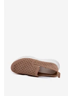 Dámské nazouvací síťované polobotky Béžové Geressa