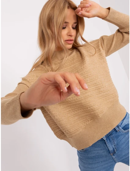 Sweter AT SW model 18900695 camelowy - FPrice