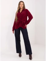 Koszula IT KS model 21786360 bordowy - FPrice Koszula IT KS model 21786360 bordowy - FPrice