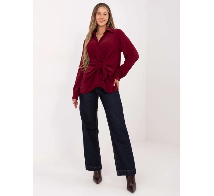 Koszula IT KS model 21786360 bordowy - FPrice Koszula IT KS model 21786360 bordowy - FPrice