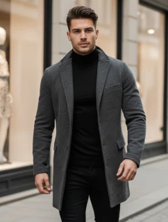 Pánský šedý kabát Dstreet model 21965564 - FashionStreet