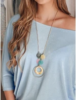 Dámska oversize maslová blúzka s príveskom LUZVIA modrá FashionStreet RY2772