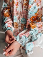Dámská květovaná košile oversize světle béžová Dstreet model 21986542 - FashionStreet