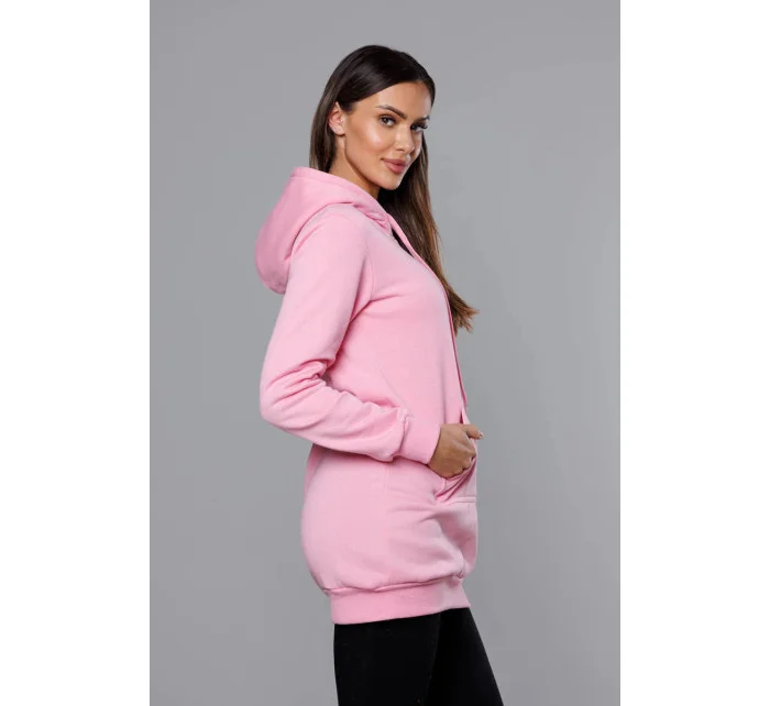 Růžová dámská klokaní mikina model 17789379 - J.STYLE Růžová dámská klokaní mikina model 17789379 - J.STYLE