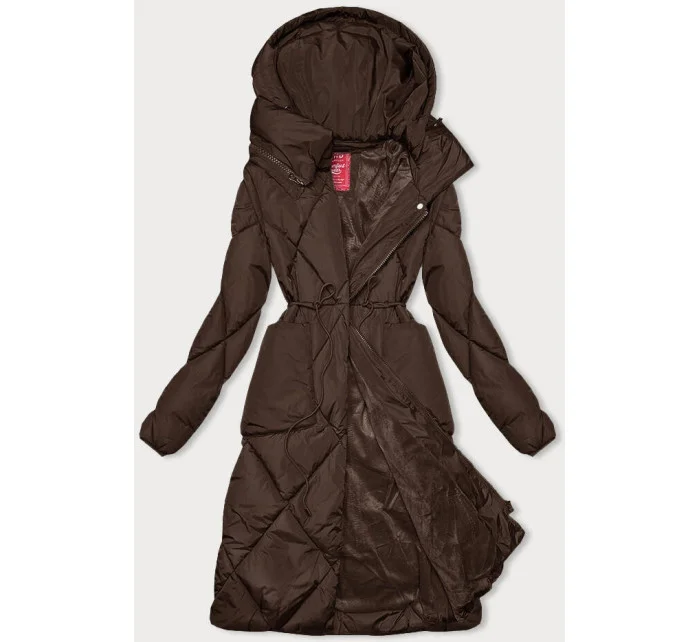 Hnědá zimní bunda s límcem model 21246695 - LHD