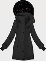 Dámska mikina LHD so stojacím golierom a kapucňou v grafitovej farbe (AMG-171)