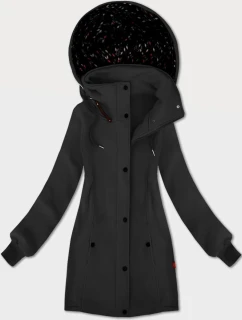 Dámska mikina v grafitovej farbe s kapucňou a stojacím golierom LHD (AMG-171)