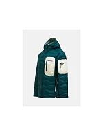 Pánská péřová bunda PEAK PERFORMANCE M Helium Utility Down Hood Jacket, zelená barva Pánská péřová bunda PEAK PERFORMANCE M Helium Utility Down Hood Jacket, zelená barva