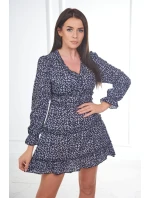 Šaty s ozdobnými volánky černé Šaty s ozdobnými volánky černé