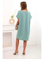 Šaty s kapsami tmavá máta Šaty s kapsami tmavá máta