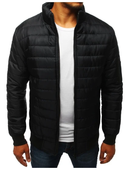 Pánska prechodná prešívaná bunda čierna TX3270 Pánska prechodná prešívaná bunda čierna TX3270