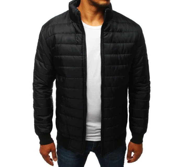 Pánska prechodná prešívaná bunda čierna TX3270 Pánska prechodná prešívaná bunda čierna TX3270