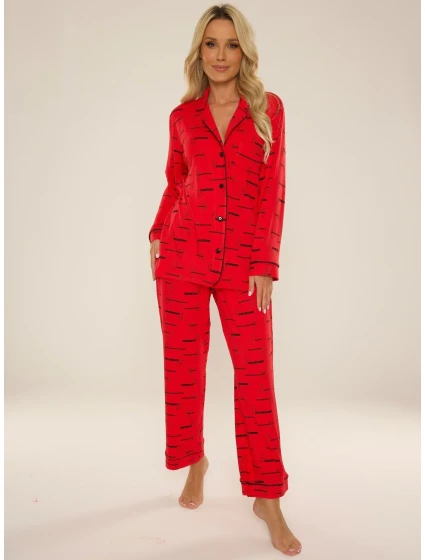 Dámské pyžamo 718 model 18926891 dł/r S2XL - De Lafense