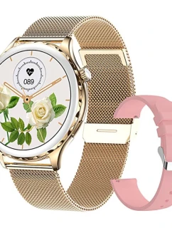 Dámské chytré hodinky  Gold + Strap Pink model 21804967 - RUBICON