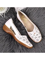 W bílá kožená polobotka model 22050397 - Rieker