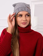 Fleecová čiapka Ula K271 sivá