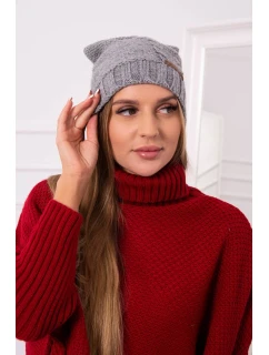 Fleecová čiapka Ula K271 sivá