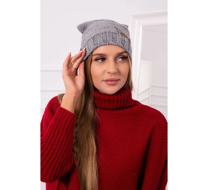 Fleecová čiapka Ula K271 sivá
