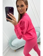 model 18752912 sada mikina + top + legíny malinová - K-Fashion model 18752912 sada mikina + top + legíny malinová - K-Fashion