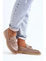 Klasyczne Mokasyny Damskie Szare Cortez