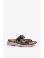 Dámské Pohodlné Pantofle S Přezkami Černé model 21667965 - Inblu