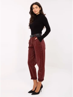 Spodnie IT SP model 21388964 bordowy - FPrice