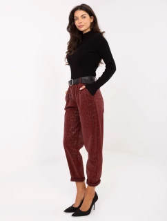 Spodnie IT SP model 21388964 bordowy - FPrice