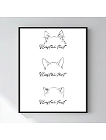 Personalizovaný magický fotoobraz v rámu - 40x50 - zvířecí ouška Personalizovaný magický fotoobraz v rámu - 40x50 - zvířecí ouška