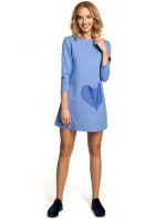 Dámska tunika z francúzskeho froté úpletu s vreckom v tvare srdca M053 - MOE