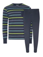 Pánske pyžamo 500008 498 tm.modrá/zelená - Jockey