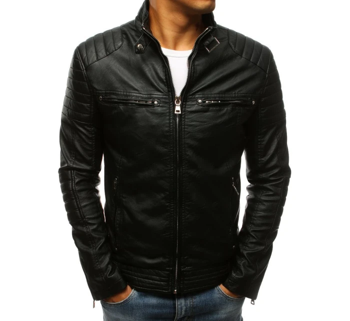 Pánská kožená bunda černá Dstreet model 21962346 - FashionStreet
