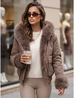Dámská krátká zimní bunda s kožešinou Fango FashionStreet TY5997 Dámská krátká zimní bunda s kožešinou Fango FashionStreet TY5997