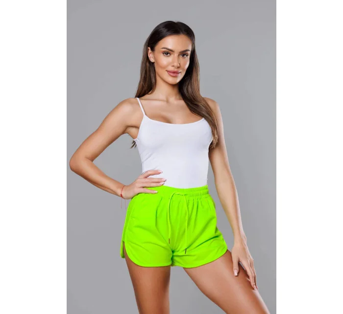 Dámske športové šortky v neónovo zelenej farbe (8K951-153) Dámske športové šortky v neónovo zelenej farbe (8K951-153)