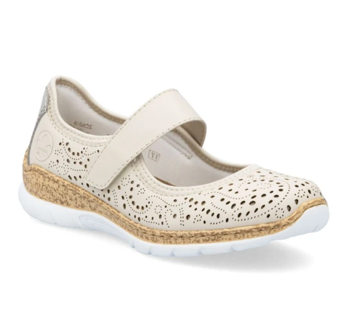 damskie na  beżowe model 22026014 - Rieker