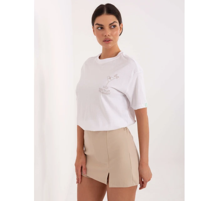 T shirt model 21795532 biały - FPrice